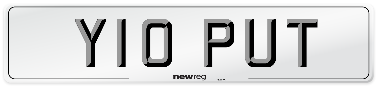 Y10 PUT Number Plate from New Reg
